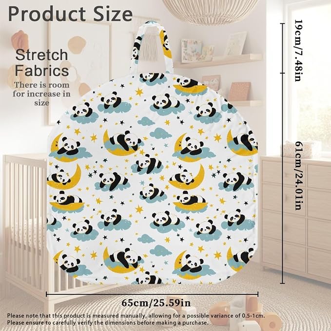 Cartoon Panda Nursing Pillow Cover Girls Breastfeeding Pillow Cover for Baby, Snug Fits Newborn Nursing Pillow Case Super Soft Breathable Breastfeeding Pillow Slipcover