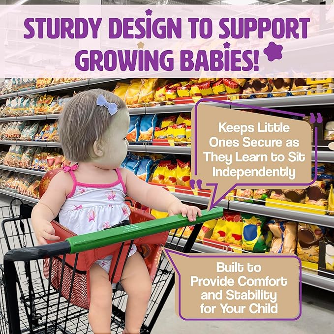 Shopping Cart Seat Cover for Baby, High Chair & Grocery Seat Protector, Padded Chair Covers for Restaurant Seats, Unisex Machine Washable Grocery Cart Liner & Swing Insert ??Sun & Rainbows