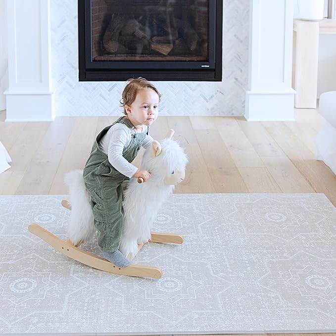 Little Landings Baby Play Mat for Floor - Layla (6x6ft) - Premium EVA Foam Play Mat for Babies & Toddlers (Ages 0-5+) - Non-Toxic Playmat for Tummy Time, Crawling & Playroom - Stylish & Comfortable