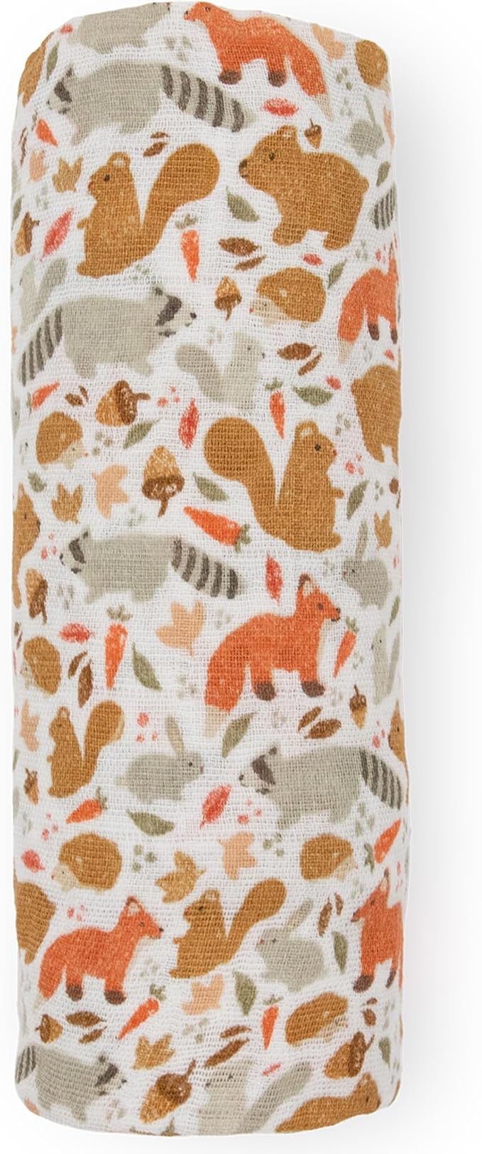 Little Unicorn Premium Cotton Swaddle Baby Blanket | Breathable Fabric | for swaddling, Play, Nursing & More (Fall Friends)