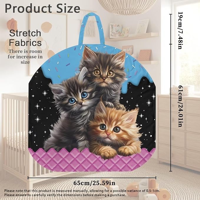 Cute Kitten Nursing Pillow Cover Breastfeeding Pillow Slipcover for Baby Boys & Girls Nursing Pillow Case for Newborn Soft Fabric Fits Snug On Infant Pillow Not Included