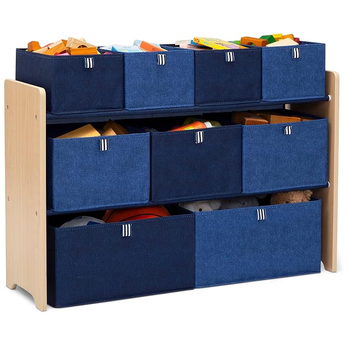 GAP GapKids Deluxe Toy Organizer - Greenguard Gold Certified, Navy/Natural