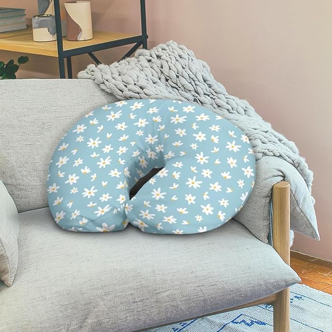 Replacement Nursing Pillow Covers for Mon Newborn 0-12 Months Baby Boy/Girl Nursing Pillow Cover U-Shaped Breastfeeding Pillow Case - Daisy Print
