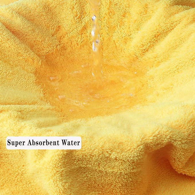 Toddler Baby Bath Towel with Hood 27.5"X55" Ultra Absorbent Soft Cozy Comfort Bathrobe Blanket, 0-6 Years Infant Shower Towel for Girls & Boys(Sunset Yellow)