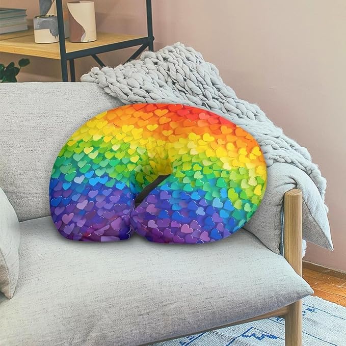Color Gradient Nursing Pillow Case for Newborn Support for Breastfeeding, Bottle Feeding & Bonding Feeding Pillow Cover Stretchy Comfortable Pillow Slipcover Cover Only