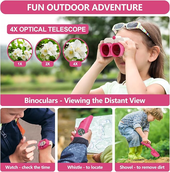 Kids Camping Set ??an Outdoor Campfire Toy Set Featuring a Tent, Oil lamp, Stove, and More,Gift Idea for Girls Age 3+ Year Old Birthday Christmas