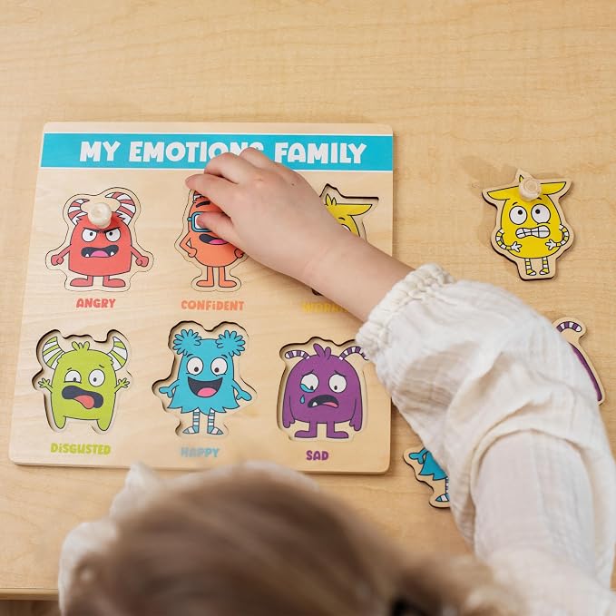 Open The Joy Emotional Healing Bundle – Feel Better Activity Bag + My Emotions Family Peg Puzzle | Get Well Soon Gift for Kids with 25+ Activities, SEL Learning Toy, Emotional Recognition Puzzle, Ages