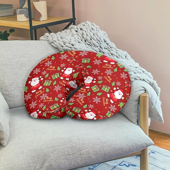Santa Claus Sock Nursing Pillow Detachable Newborn Original Breastfeeding Slipcover Case and Positioner Lightweight Head Support Protector Cushion Essential with Hidden Zipper Propping Baby