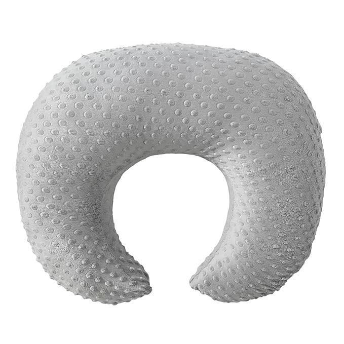 ESEN Plus Size Nursing Pillow and Body Positioner for Breast Feeding and Bottle Feeding, Ultra Soft Baby Breastfeeding Pillows with Removable Nursing Pillow Cover for Mom and Baby (Gray)