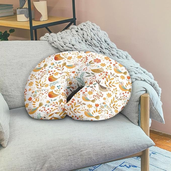 Bird Baby Nursing Pillow Cover for Boys Girls Soft Breathable Fabric Feeding Pillow Case for Baby Girl & Boy Breastfeeding Pillows Support Cover for Christmas Gift & Decor