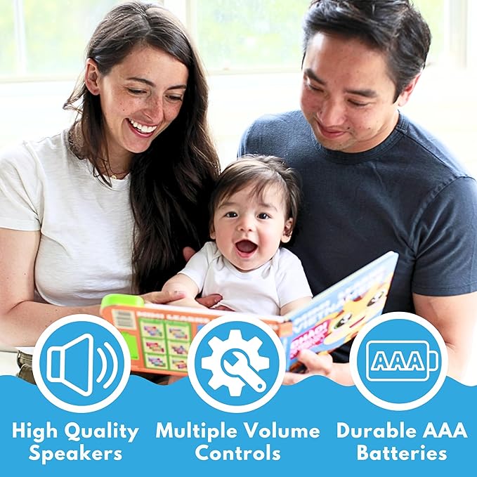 Vol. 1 ??Interactive Sound Board Book for Toddlers 1-3, Bilingual English & Vietnamese Songs & Music, Talking Musical Learning Toy and Gift for Babies & Kids