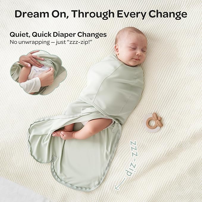 Momcozy Swaddles for Newborns, Quiet Fastener Swaddle Suitable for Infant 0-3 Months, New-Parent-Friendly Sleep Sack, Reduce Startle Reflex, Newborn Boys Girls Registry Essentials, 2-Pack, Serenity