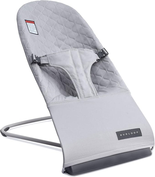 Safe & Sustainably-Made Bouncer, Organic Cotton and Wool Cover, Made with 100% Recycled and Regenerative Materials, Buyback Guarantee with 20% Cashback Rebate, Newborn to Toddler