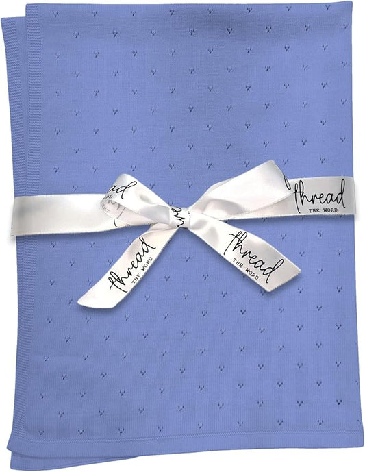 The Heirloom Blanket - 100% Organic Cotton Baby Blanket, American Made, 30x40in - Bassinet, Crib, Stroller - Gift Registry Baby Shower for Newborns and Kids (Seamist)