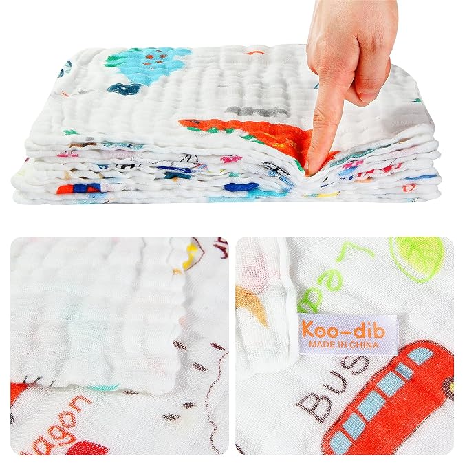 Baby Muslin Washcloths Baby Towels and Washcloths for Newborn Essentials Must Haves Wash Clothes Soft for Baby Muslin Burp Cloths for Face Baby Wash Cloths 10 Pack 10x10 Inches