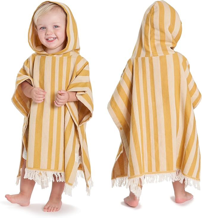ZICOTO Stylish Hooded Beach Towel for Kids - Extra Soft and Fast Drying Poncho for Toddlers 1-3 Years is Made of Premium Cotton - Perfect Baby Cover Up for Beach Days or Pool and Bath Time Adventures