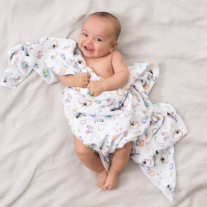 Aden + Anais 4-Pack Lightweight Cotton Swaddle Blankets