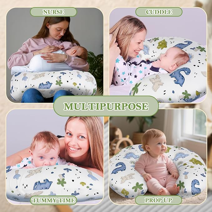 Nursing Pillow & Breastfeeding Pillow ??Ergonomic C-Shape for Breastfeeding & Bottle Feeding, Standard Size Breathable with Washable Cover, Hypoallergenic,Tummy Time & Sitting Support (0-12Months)