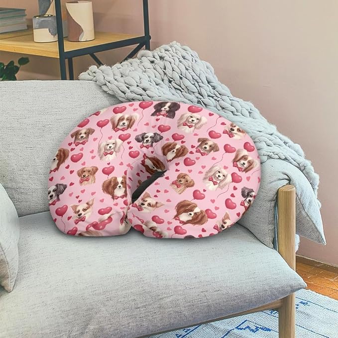 Dog Balloon Nursing Pillow Cover Slipcover, Breastfeeding Newborn Infant Feeding Cushion Cover Pillow Slipcovers for Breastfeeding Moms