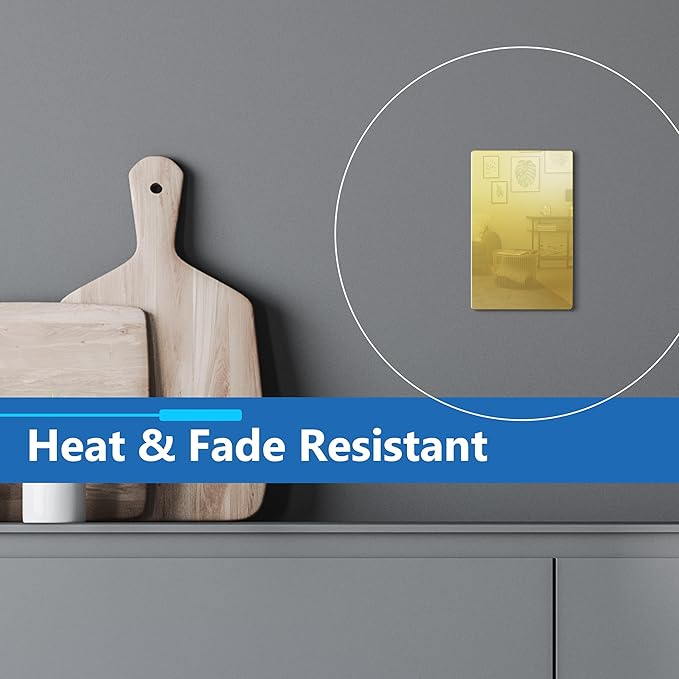 LIDER Blank Screwless Metal-Surface Wall Plate, Temperature and Impact Resistant, Stainless Steel, Modern Decoration Upgrade, Mid-Size 1-Gang 4.88" x 3.11", Polished Brass