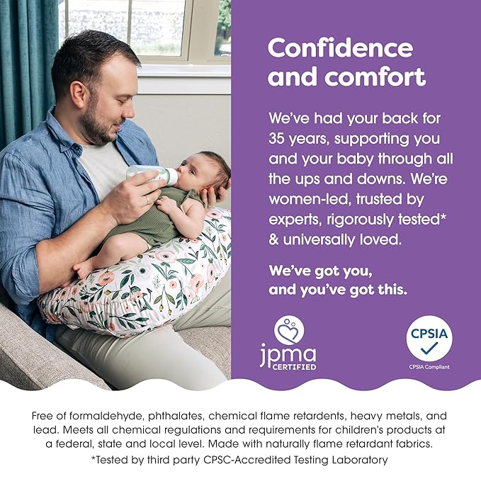 Boppy Nursing Pillow, Bare Naked - Larger, More Supportive Pillow for Breastfeeding and Bottle Feeding with Higher Lift; Baby Safety Alliance Verified
