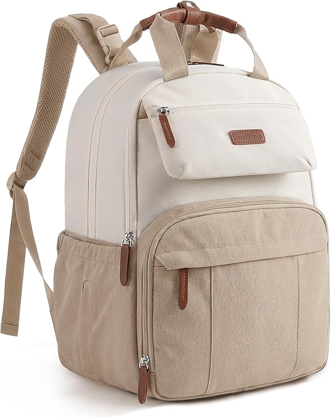 mommore Diaper Bag Backpack, Multi-pocket Large Diaper Bag Travel Essentials for Mom Dad, Quick Access Baby Bag with Insulated Pockets, Changing Pad, Stroller Straps