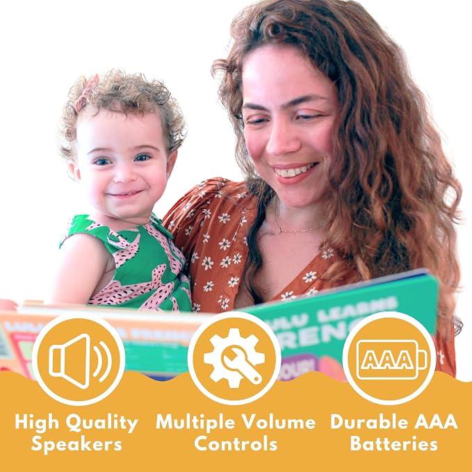 Vol. 3 — Interactive Sound Board Book for Toddlers 1-3, Bilingual English & French Songs & Music, Talking Musical Learning Toy and Gift for Babies & Kids