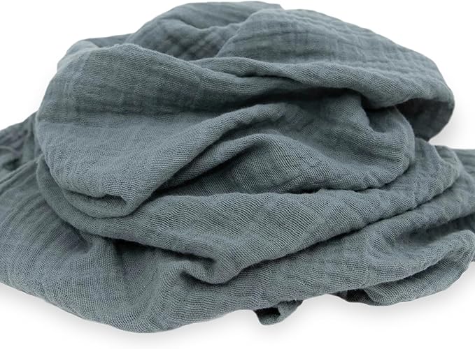 Little Unicorn Premium Cotton Swaddle Baby Blanket | Breathable Fabric | for swaddling, Play, Nursing & More (Sea)