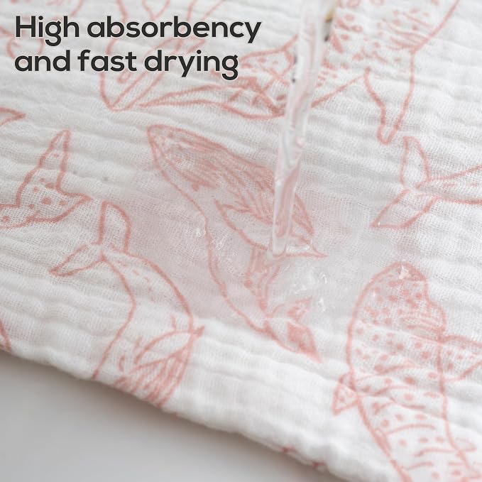 Muslin Baby Washcloths for Newborns, Pack of 8, 11"x11", Super Soft Cotton, Absorbent and Gentle, Baby Cotton Wipes, Baby wash Cloths