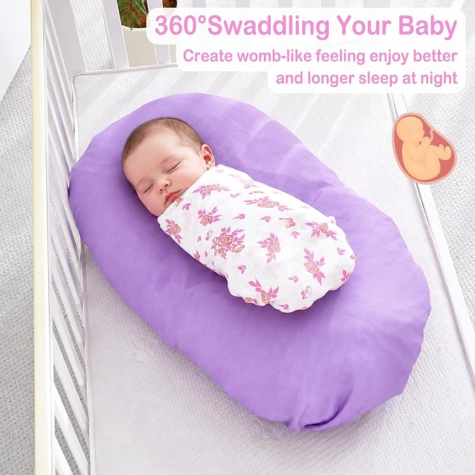 Viviland Muslin Swaddle Blanket, Baby Swaddle Blanket for Boys & Girls, Nursery Receiving Blanket for Newborn, Baby Swaddle Wrap Soft Silky & Breathable, 4 Packs, 47 X 47In, Purple Rose