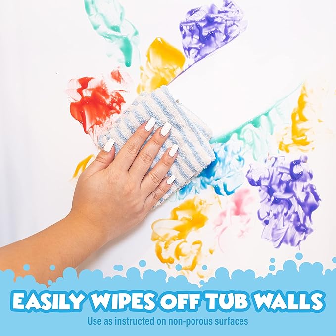 Tub Works® Bath Paint Soap Bath Toy, 24 Pack | Non-Toxic, Washable Bath Paint for Finger Painting in the Tub | Ideal Toddler Bath Toys for Creative Play | Classic & Pastel Bath Colors for Kids Bath