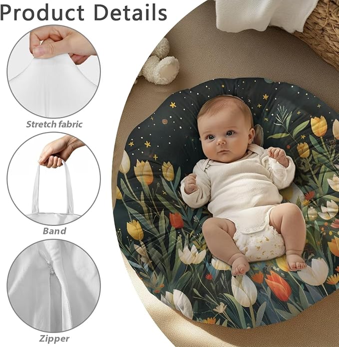 Bunny Nursing Pillow Cover Breathable Breastfeeding Pillow Slipcover Fits Nursing Pillow Super Soft Snug Positioners for Baby Boy Baby Girl Support for Breastfeeding Bottle Feeding