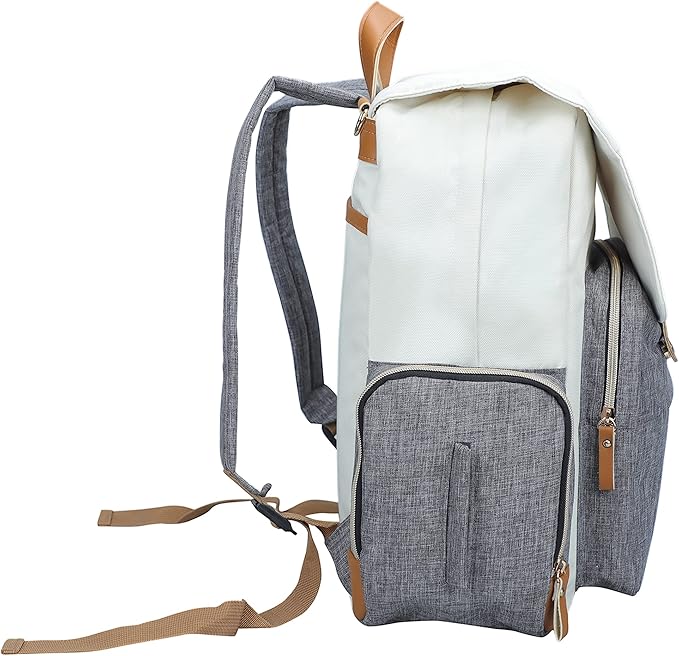Ramhorn Diaper Bag Multifunction Travel Backpacks for Mom with Insulated Pockets and Laptop Compartment, grey