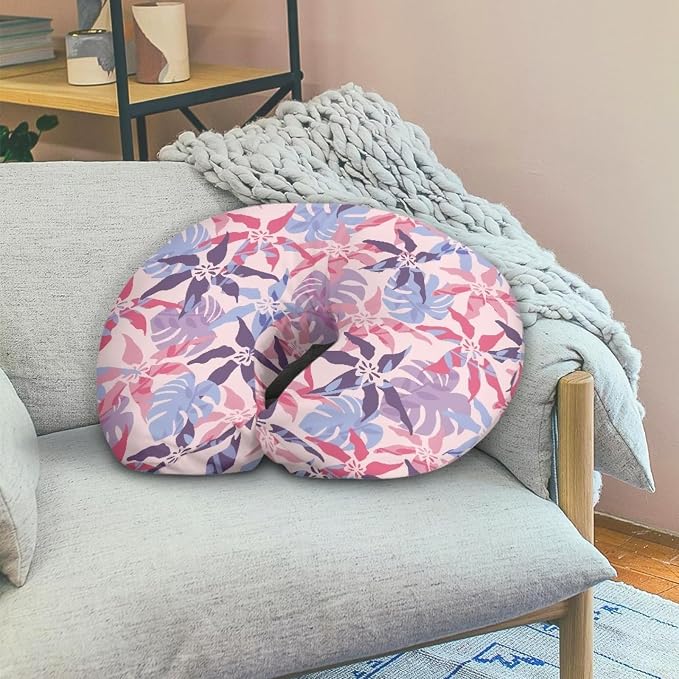 Tropical Leaves Nursing Pillow Covers, Nursing Pillow Slipcovers Breastfeeding Newborn Infant Feeding Cushion Cover Case