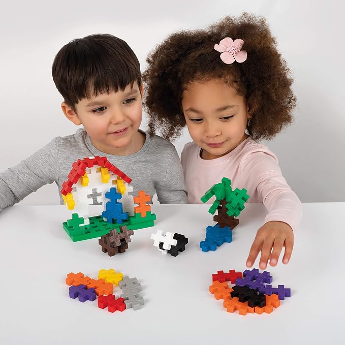 PLUS PLUS Learn to Build Big, Basic - 60 Interlocking Building Blocks for Toddlers and Preschool, Gifts for Boys & Girls