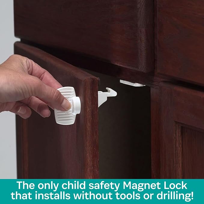 Kidco Magnet Lock Set - 4 Pack Magnetic Locks for Child Protection