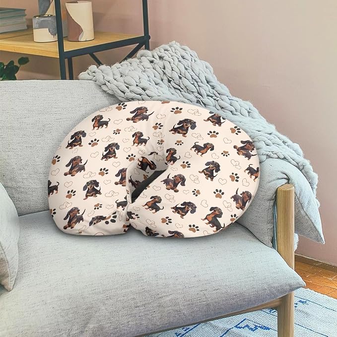 Dogs Washable Feeding Pillow Case for Baby Boys Girls Skin-Friendly Comfortable Fabric Nursing Pillow Support Cover for Nursery Room Sofa Decor