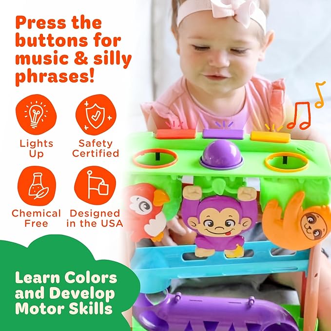 Move2Play, 30+ Jungle-Jammin??Songs & Phrases | 30+ Fin-Tastic Songs & Phrases | Baby & Toddler Musical Toy | First Birthday Present for 1+ Year Old | Ages 6-24 Months | Boy & Girl