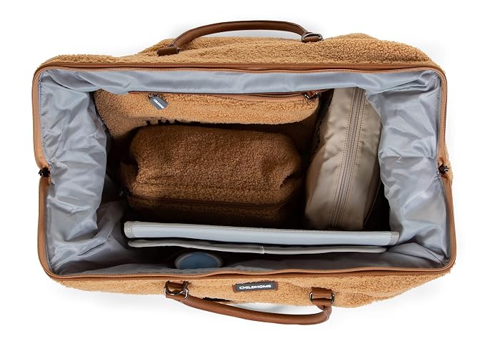 Childhome The Original Mommy Bag, Large Baby Diaper Bag, Hospital Bag, Large Travel Tote Bag, (Teddy Brown)