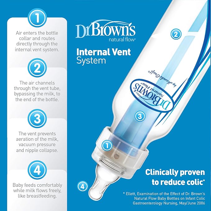 Dr. Brown's Original Bottle, 8 Ounce, 4-Pack