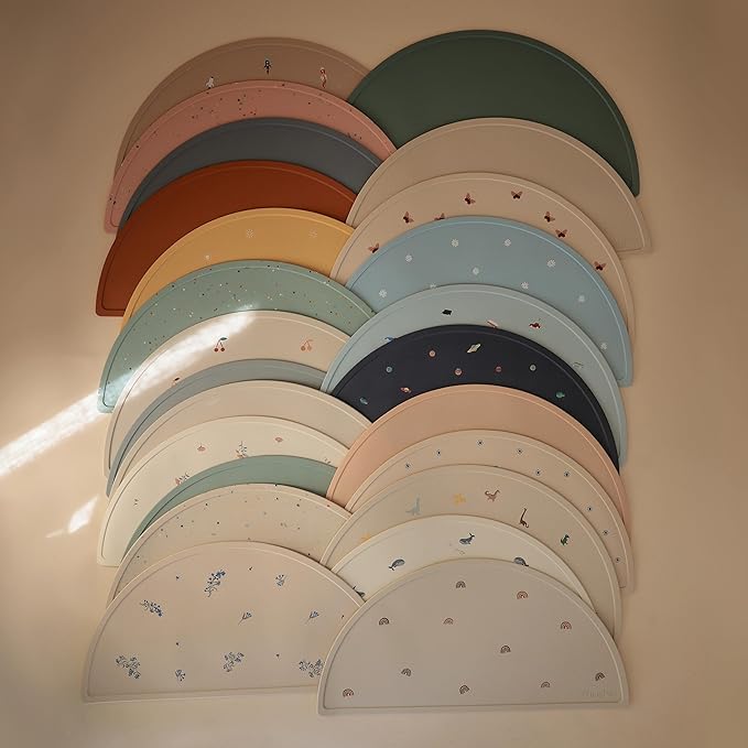 mushie Silicone Placemat for Kids | BPA-Free Non-Slip Design (Bees)