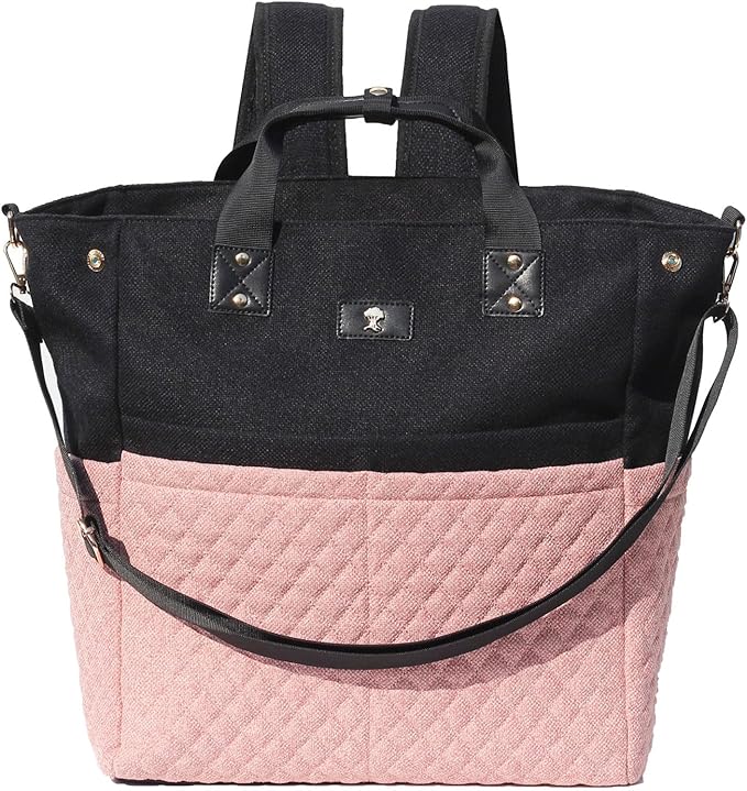 ESVAN Diaper Tote Bag Totepack Backpack Crossbody Bag 3 in 1 for Women Laptop Backpack Multifunctional with Insulated Pockets