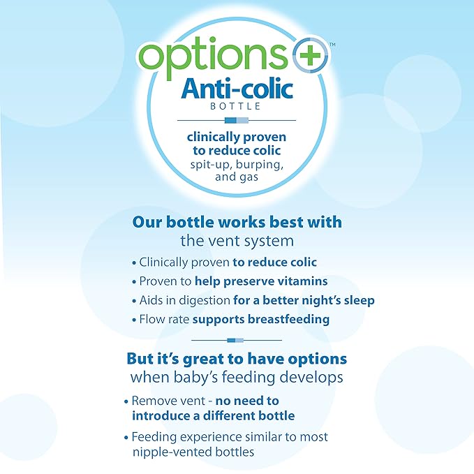 Dr. Brown's Anti-Colic Options+ Wide-Neck Sippy Bottle Starter Kit, 9oz/270mL, with Level 3 Medium-Fast Flow Nipple and Soft 100% Silicone Sippy Spout, Green, BPA-Free, 6m+, 2-Pack