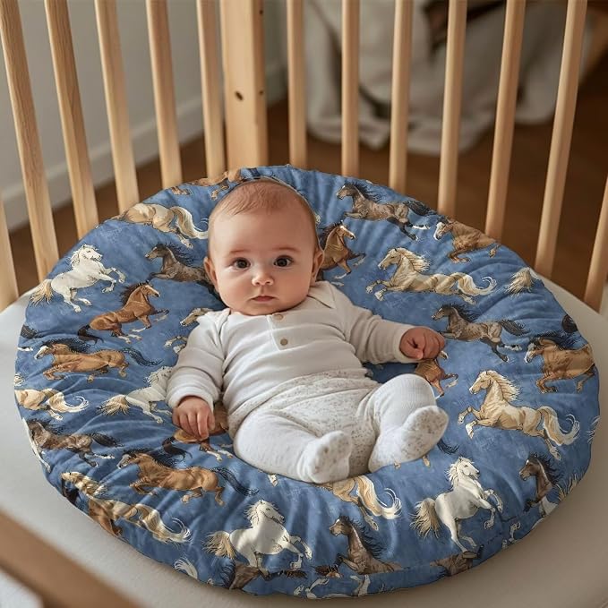 Printed Horse Nursing Pillow Cover for Breastfeeding Pillows Breastfeeding Pillow Slipcovers for Baby Boys & Girls Ultra Soft Infant Nursing Pillowcase for Newborn