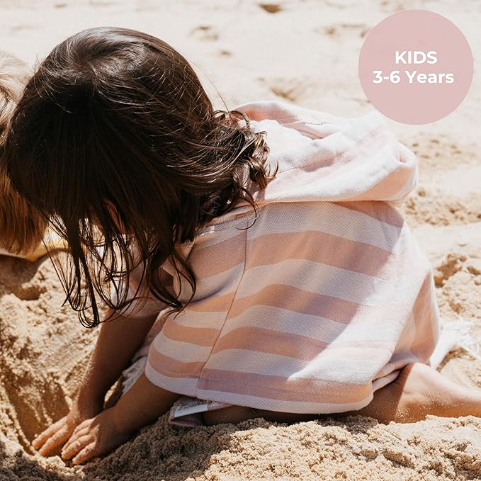 ZICOTO Stylish Hooded Beach Towel for Kids - Extra Soft and Fast Drying Poncho for Toddlers 3-6 Years is Made of Premium Cotton - Perfect Cover Up for Beach Days or Pool and Bath Time Adventures