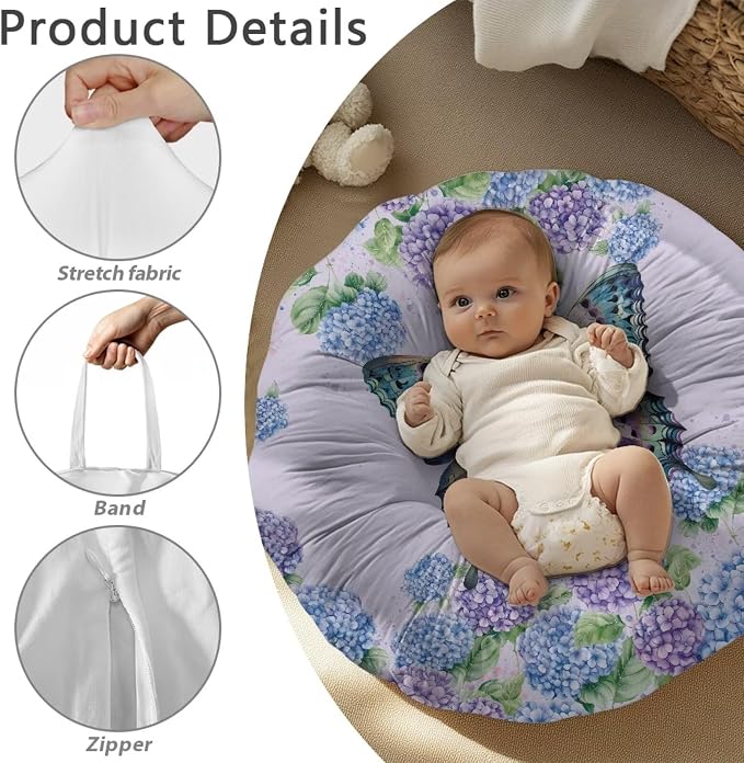 Ethnic ButterflyNursing Pillow Covers for Baby Girl Nursing Pillow Slipcovers for Breastfeeding Moms, Soft and Stretchy Safely Breastfeeding Pillow Cover for Infant Pillow Not Included