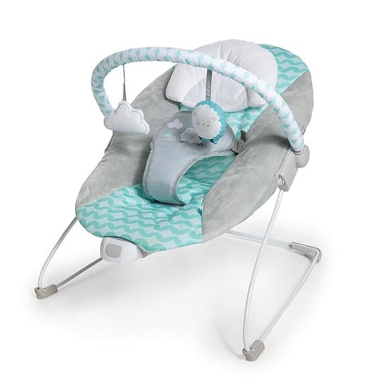 Ingenuity Ity Bouncity Bounce Vibrating Deluxe Baby Bouncer Seat, 0-6 Months Up to 20 lbs (Goji)