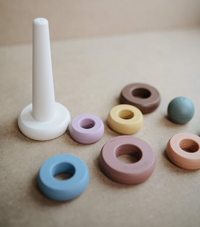mushie Stacking Rings Toy | Made in Denmark (Rustic)