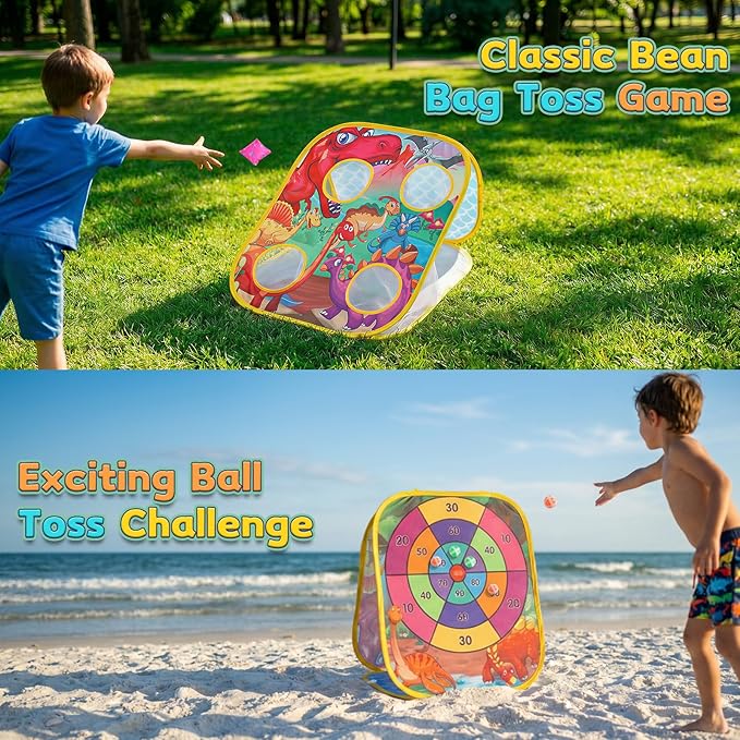 Bean Bag Toss Game for Kids - Cornhole Board Outdoor Toys for Toddlers -Party Activities Carnival Outside Yard Backyard Beach Lawn Games Toy for Kid Boys Girls Age 3 4 5 6 7 8 Year Old Birthday Gifts