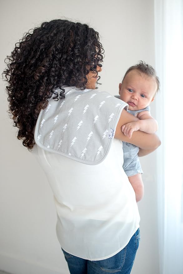 Copper Pearl Premium Baby Burp Cloths - 3-Pack Large Cotton Burp Cloths, Extra Soft Spit Up Rags with 3 Absorbent Layers, Perfect for Baby Boy and Baby Girl Gifts